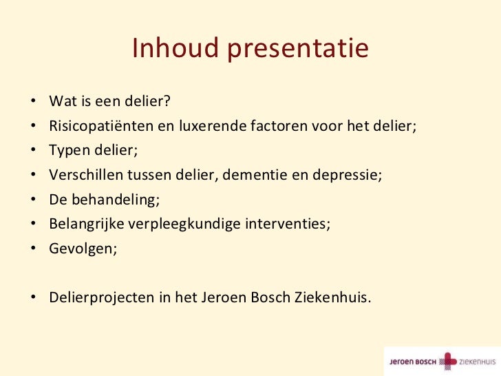 delier bij dementie delier bij dementie